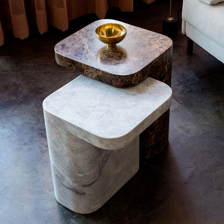 Table basse Petra chez Retegui, table en marbre - Saint Jean de Luz